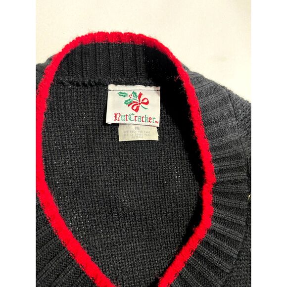 Nutcracker Christmas sweater VYG USA made 6 little bears winter fest women 24 M - Picture 5 of 6